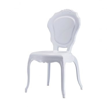 Cadeira para Eventos Policarbonato Branca Luis XV