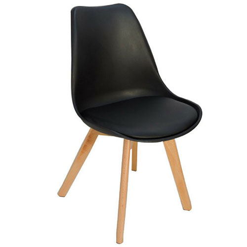 Cadeiras 4 P s Em Madeira Eames DKR Preta DesignChair
