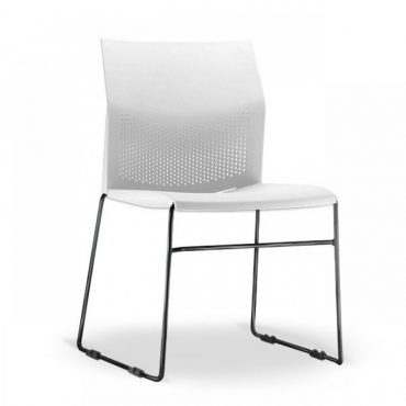 Cadeira em Polipropileno Base Fixa Preta Connect Chair