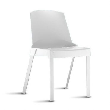 Cadeira em Polipropileno Base Fixa em Alumínio Shine Chair